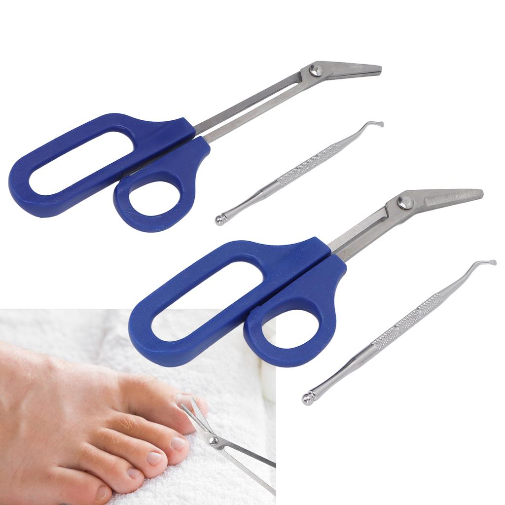 Long Handled Toenail Scissors Ergonomic Toe Nail Clippers Ingrown Toenail File for Elderly Pregnant