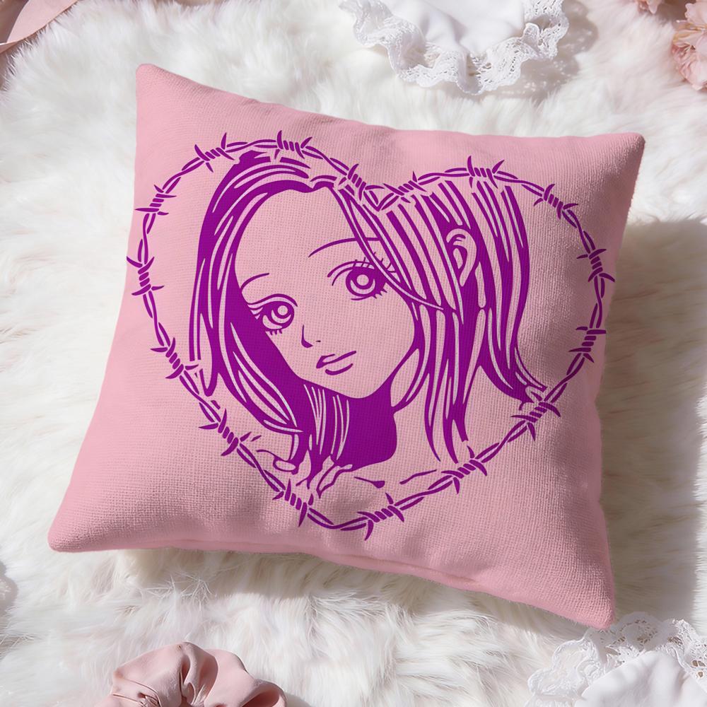 cute girl n-NANA Cushion Cover Premium Comfort Reversible Pillow Cove -Two in One Design for Any Room & Car Interior