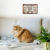Vintage Tuxedo Cat Tin Sign 8x12 Inches Retro Wall Art Metal Decor For Kitchen Bar Garage