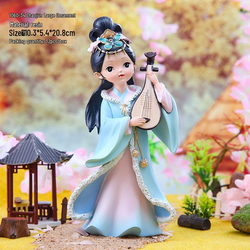 Şarap Dolabı ve Oturma Odası İçin Yaratıcı Retro Prenses Figür Dekorasyonu