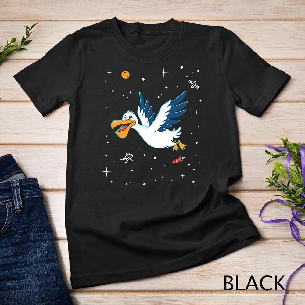Pelican T-Shirt - Astronomy Water Bird In Space Tee Unisex T-shirt