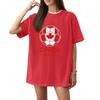 Women's Fashion Short Sleeve Soccer Print T-Shirt