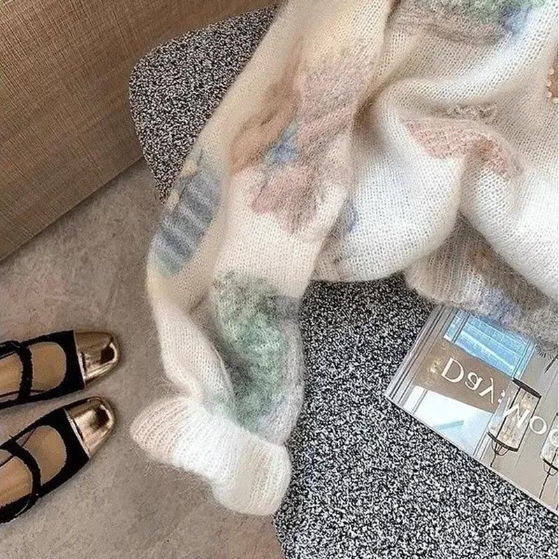 Pullover für Damen Winter Baumwolle Verdickt Warmer Strick Dehnbar Langarm Oversize Jumper Pullover Tops