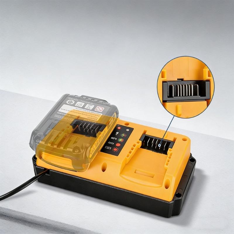 Battery Adapter Charging Solution Double Port Power Charging Base for Various Devices Waterproof Cable Small Design