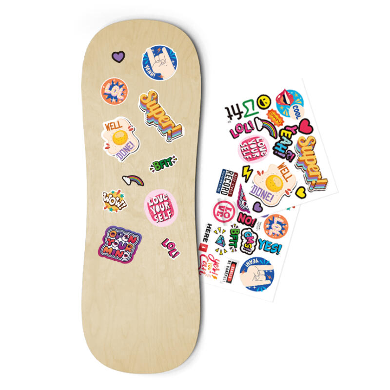 

Wood Balance Board (BW Board Plain + Sticker) Balance Exercise Equipment 01. BW Plain + ST Lettering