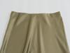 "2024 Spring/Summer Satin Textured High Waist Skirt for Women - European & American Style, Solid Color, Long Length"