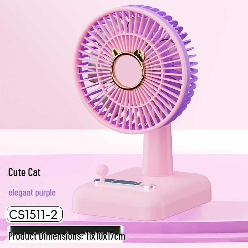 USB Rechargeable Mini Desk Fan - Portable for Dorms and Offices