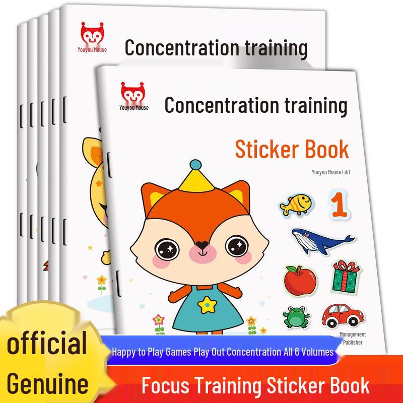 Whole Brain Development Sticker Book for Ages 0-6: Dress-Up & Concentration Training