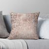 Modern Rose Gold Floral Mandala Square Pillowcase Polyester Linen Velvet Creative Zip Decorative Pillow Case Sofa Seater Cover