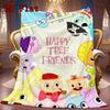 Happy Tree Friends 2D Flat Pattern Flannel Blanket High quality All Seasons Warmth and Comfort Perfect for Christmas Gifts.PMT0914415