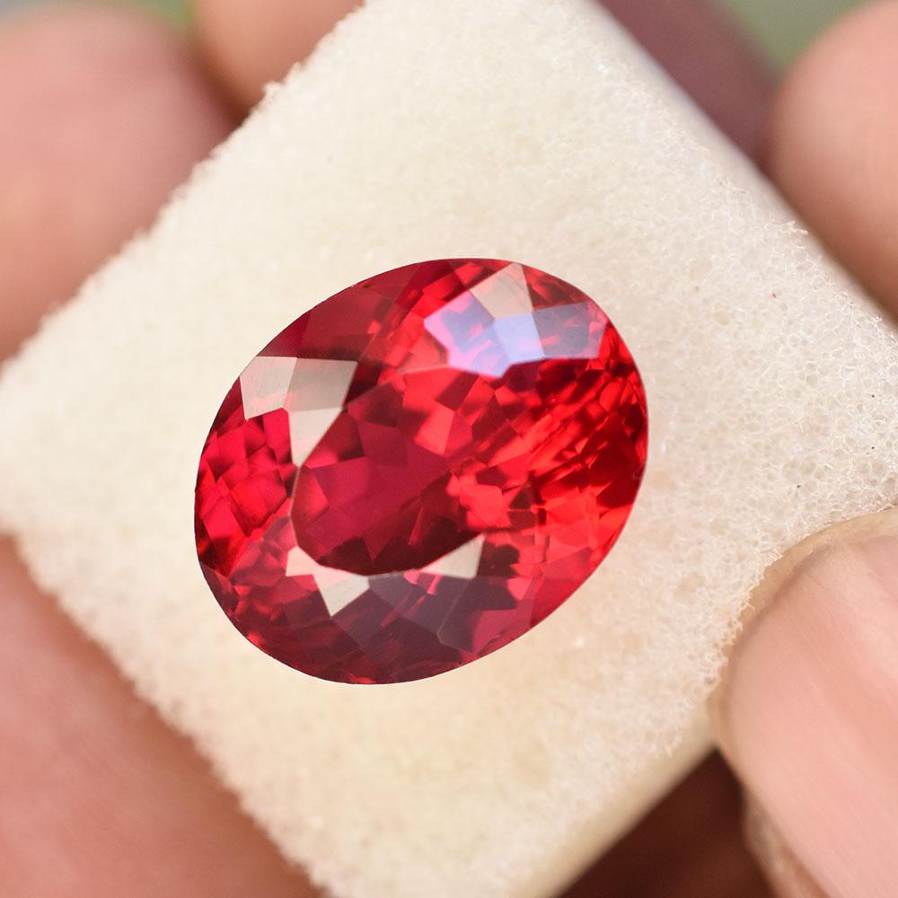 CERTIFIED 14 Ct Cushion Cut NATURAL Red Ruby Loose Gemstone For Anniversary