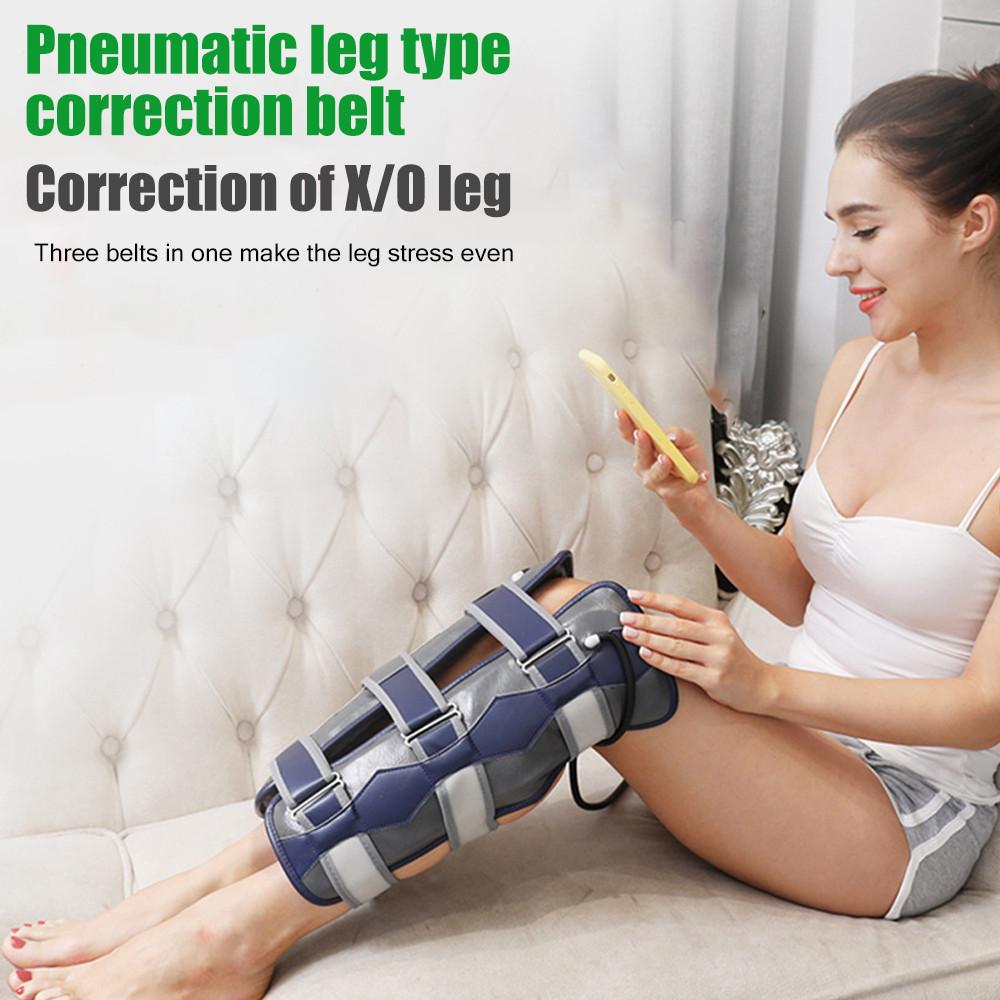 O Type Leg / X Type Leg Bowed Legs Knee Valgum Straightening Correction Band Physical Posture Corrector Inflatable Beauty Leg Belt Grey