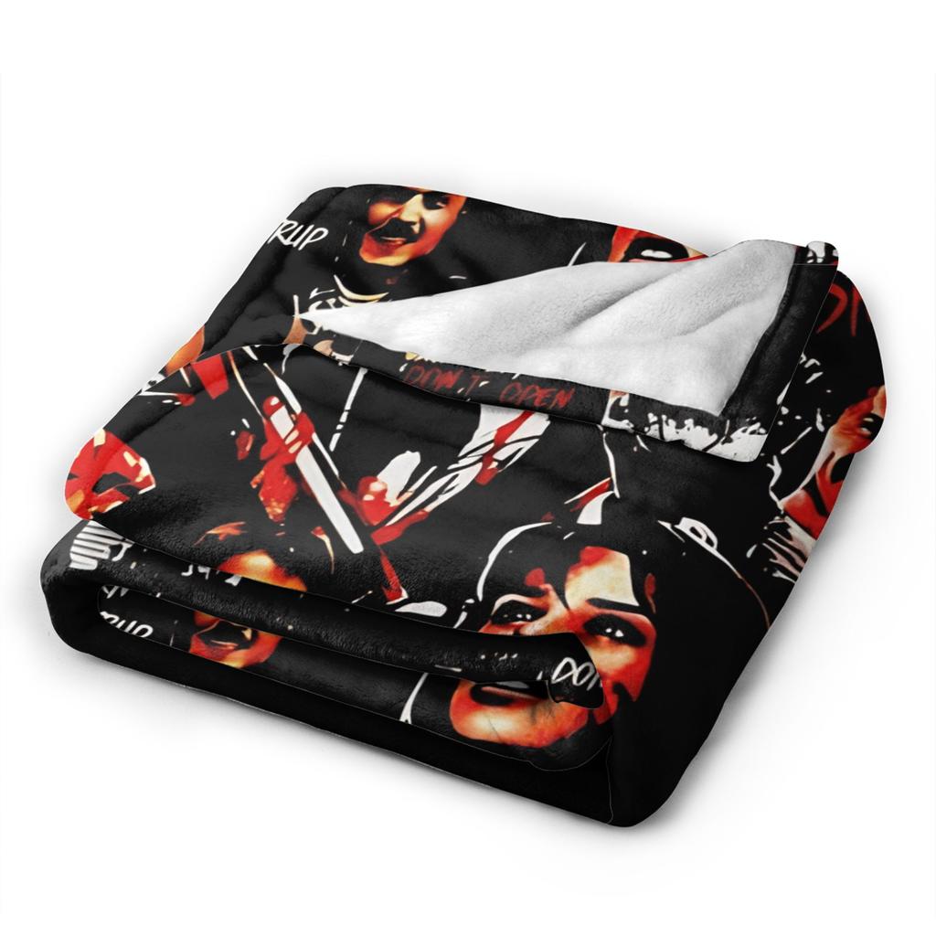 Scream Movie Horror Warm Blanket  Children Plush Throw Blanket Novelty Outdoor Flannel Bedspread Sofa Bed Cover