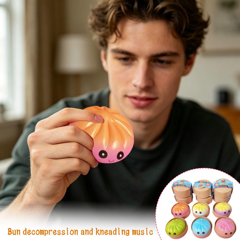 Steamed Buns Are A Popular Stress-relieving Toy, A Realistic Squeezeable Toy With Slow Properties, Perfect For Stress Relief.