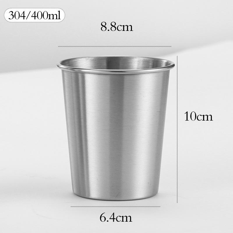 304 Stainless Steel Beer Cup,350/400/500ml Coffee Mug Drop Resistant Outdoor Restaurant Beverage Cups, Bar Wine Accessories Gift