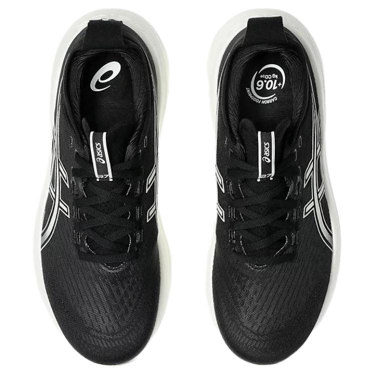 ASICS  Gel Nimbus 27 Wide Black Lake Grey Women Sneakers 1012B752-002