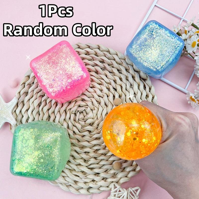 Capybara Turtle Glitter Decompression Toy Soft Cute Animal Stress Relief Slow Rebound Squeeze Toy For Adults And Children Gifts