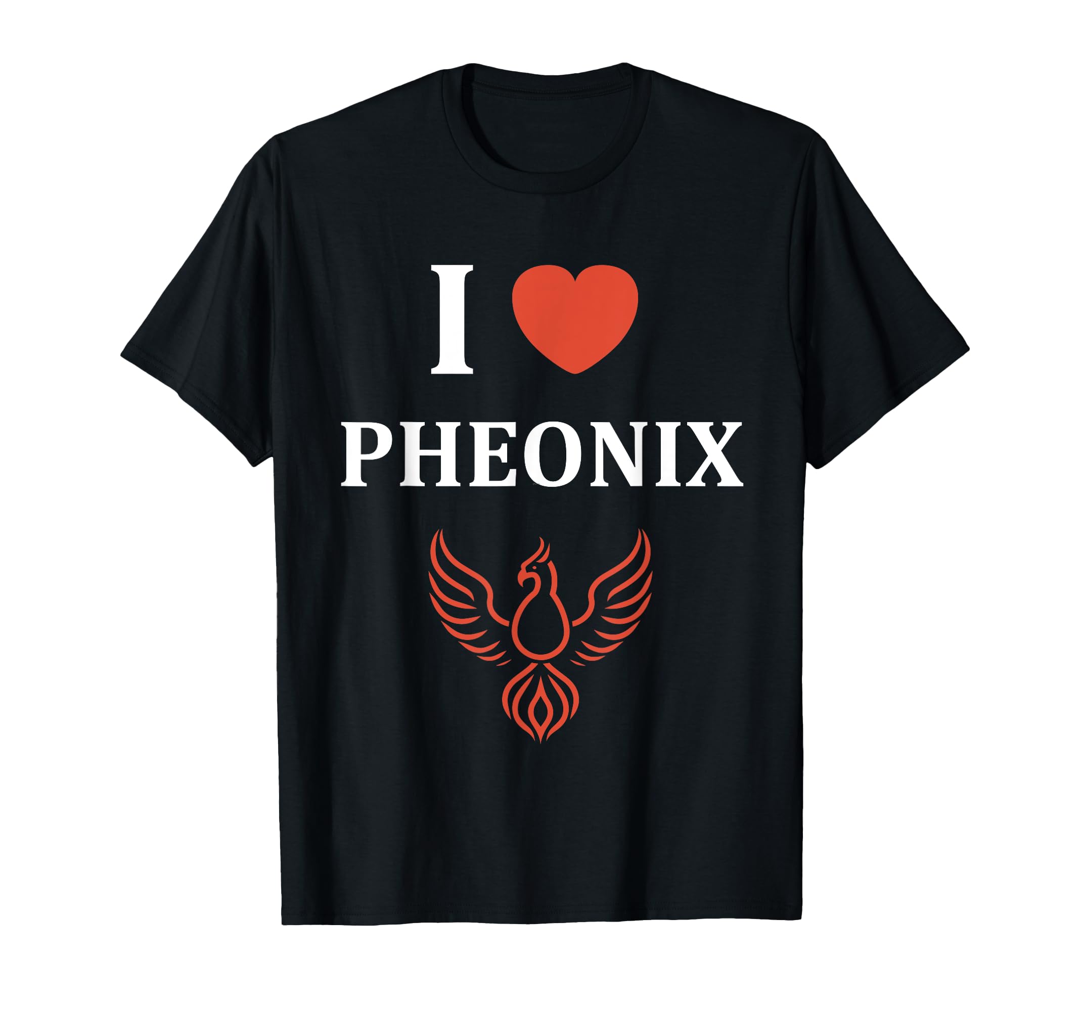 

Humor Phoenix Animals Simple Fire Bird i love Phoenix T-shirt чёрный