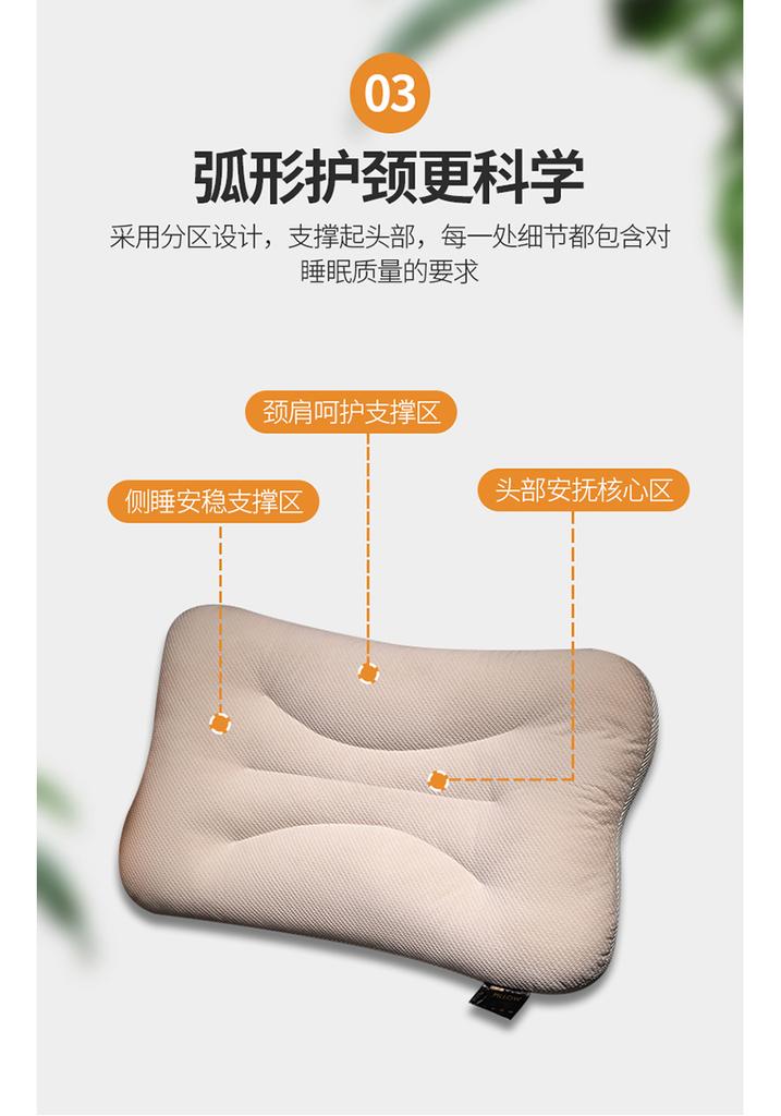 Yongyouwan Knitted Corn Velvet Low Pillow Soft, Comfortable, Skin Friendly Care for Cervical Neck, Home Furnishings, Student Dormitory Pillow Core