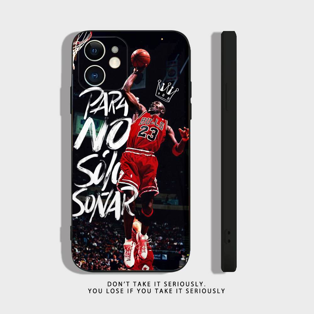 Basketball Phone Case For iPhone 17,16,15,14,13,12, J-Jordan 23,11,X,XR,XS,Plus,Mini,Pro,Max Soft black Shockproof Cover