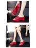 Women's 2025 Fashion High Heel Non-Slip Slippers - Summer Hollow Out, Comfortable, Thick Sole, One-Strap Design for Outdoor Use