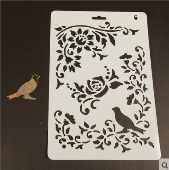 Narzędzia do dekoracji albumu DIY: Motyw Koronka Linijka, Puste Szablony PET i Akcesoria do Malowania