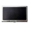 Business Card Holder Mens Slim Stainless Lightweight Stylish Genuine Leather Tochigi Case Large Capacity Gift (black)