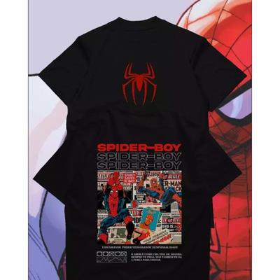 Spider-man Printed T-shirt Trend Men Women Unisex Summer Oversized Loose Hip Hop Cotton Streetwear Female Male Clothing