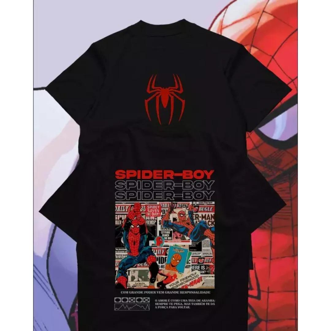 

Spider-man Printed T-shirt Trend Men Women Unisex Summer Oversized Loose Hip Hop Cotton Streetwear Female Male Clothing S білий