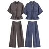 Kaslead New Arrival Women's Fashion Style Short Sleeve Hunting Shirt Casual Pants 3666062 3666064