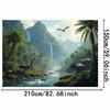 2D Jurassic Dinosaur Backdrop, Prehistoric Jungle Photography Background