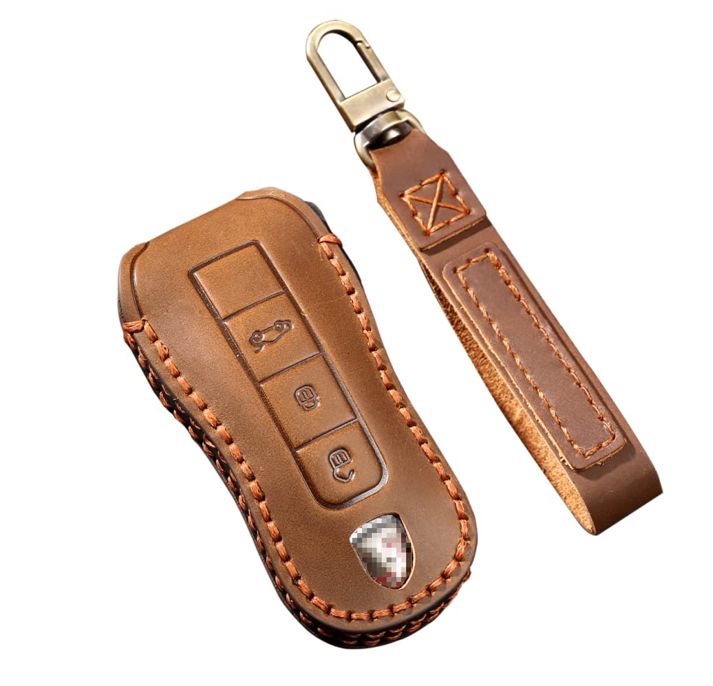 

[Biue sky] Compatible with Porsche Cayenne Macan Panamera Carrera Boxster Cayman Smart Key Case