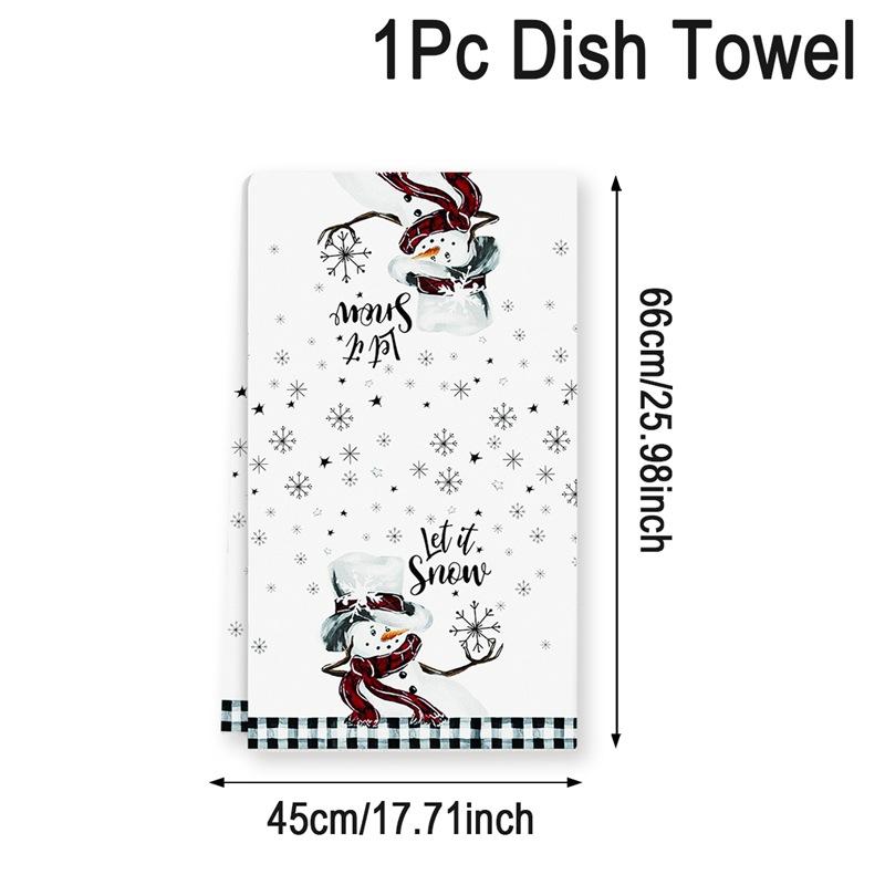 1Pc/2Pcs Christmas Kitchen Towels Merry Christmas Gfits Xmas Santa Claus Dish Towel Navidad Natal New Year 2026 Home Decoration