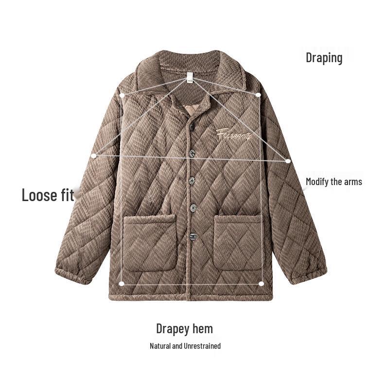 YUZHAOLIN Men's Winter Thermal Fleece Loungewear Set
