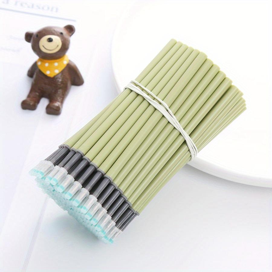 100pcs 0.5mm Vivid Morandi Black Scalable K35Pen Core Lagre Capacity Replaceable Core Press Style Pen Student Essential Office Supplies Back School