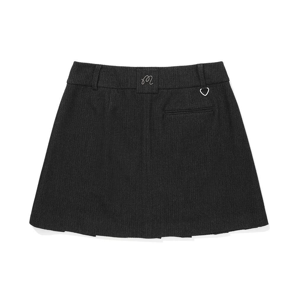 MALBON GOLF Wool-Like Pleated Skirt Gray (Woman)