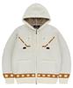 MAHAGRID Hockey Knit Zip-Up Hoodie Ivory(Mg2Efmk693A)
