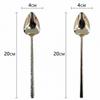 304 Stainless Steel Peach Heart Spoon Mirror Polished Head With Long Handle For Dessert Coffee Kitchen Tableware