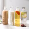 Borosilicate Glass Bottle with Sealed Lid with Time Scale - Leak-Proof,  Fruit Tea Beverage Brewing Water Bottle Drink Container