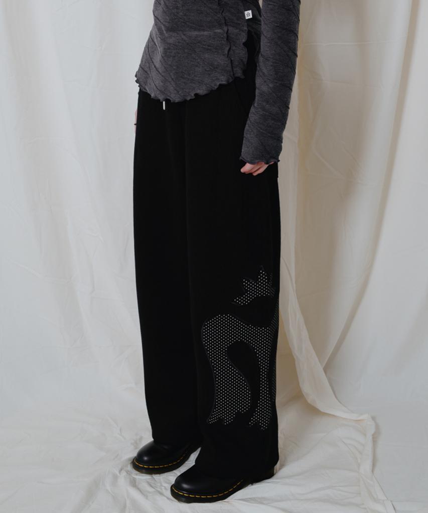 Telelu Side Applique Pants Black
