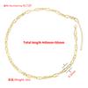 ZHUKOU Copper-Plated Gold Oval Lip Chain - Versatile O-Shaped Ripple Collar Necklace Accessory for Jewellery Making:VL729