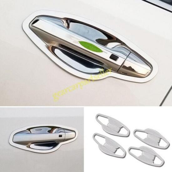 For Kia Forte K3 19-2024 Chrome Steel Exterior Side Door Bowl Cover Trim 8pcs