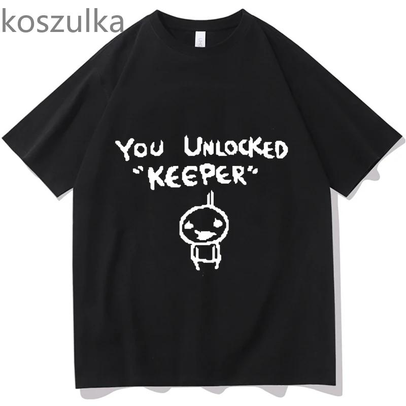 Hip Hop Binding Of Isaac Print Tshirt Unisex Unisex Oversized You Unlocked Keeper T Shirt Cotton Tee Hip Hop Tshirt Tops Streetwear