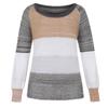 Mode Frauen Casual Patchwork Lange Ärmel Pullover Bluse Tops