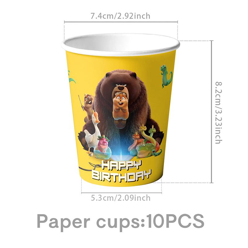 Beaver Birthday Decorations Beaver Party Accessories Cups Ballons Plates Birthday Party Backdrops Hot Anime Decorations