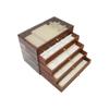 Retro Walnut Wood Jewelry Box: Organizer for Earrings, Rings, Bracelets, and Necklaces