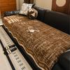 Winter Retro Chenille Sofa Cover Non-Slip Couch Slipcover Protector Universal Irregularity Letters Fleece Sofa Cushion