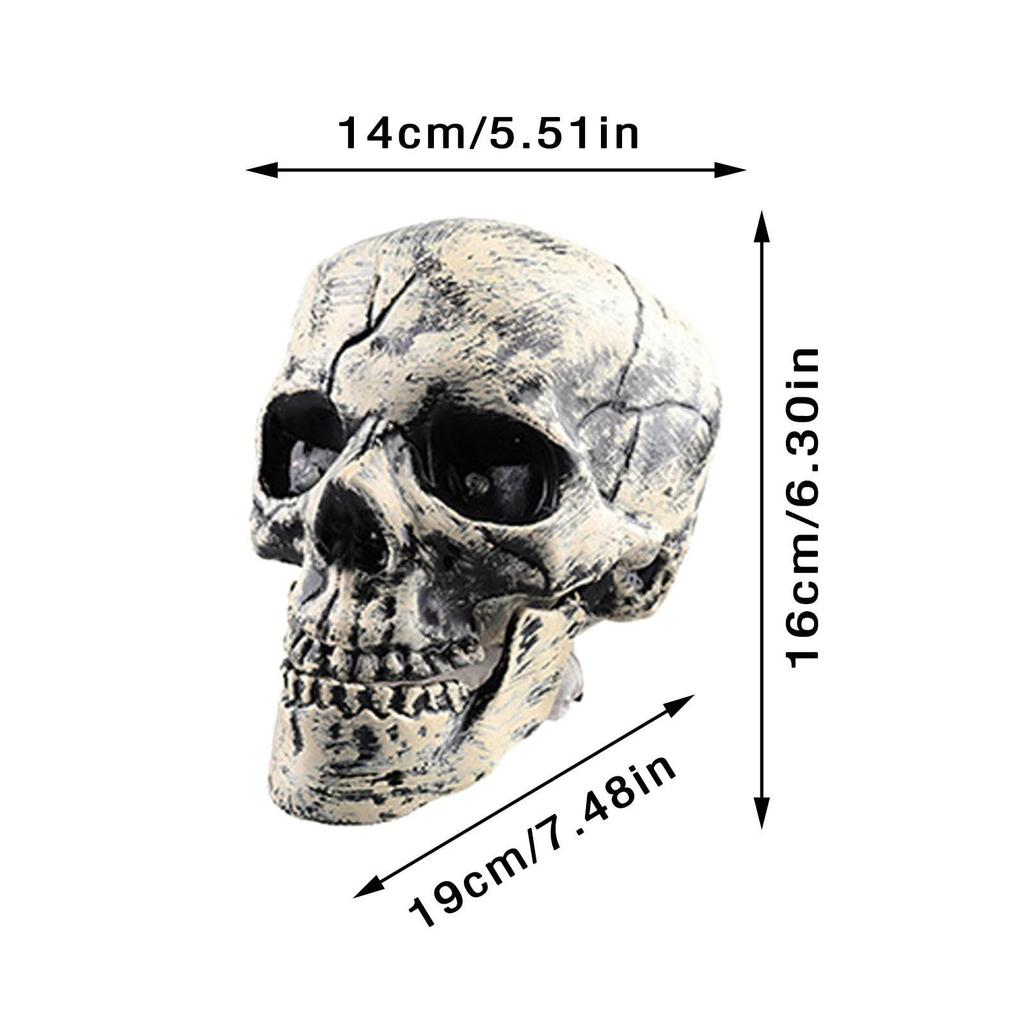 Halloween Skulls Decoration Realistic Skulls Head Ornaments With Lights Garden Halloween Party Decoration