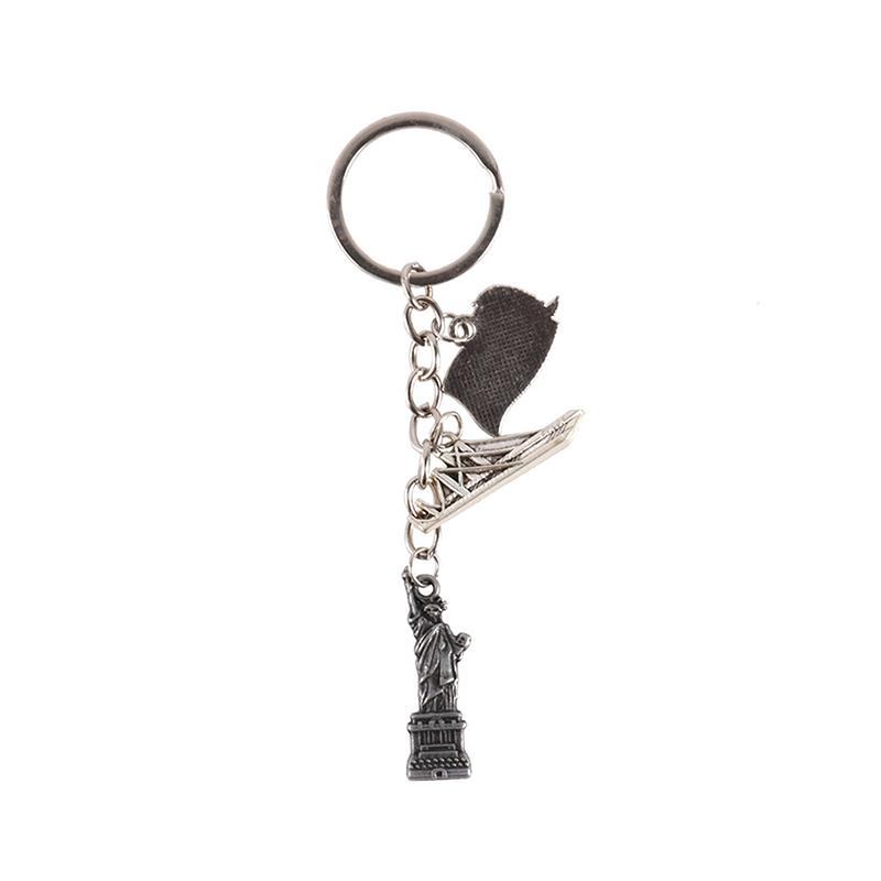 American Statue Of Liberty Landmark Tourist Souvenir Creative National Flag Pendant European And American Metal Keychain