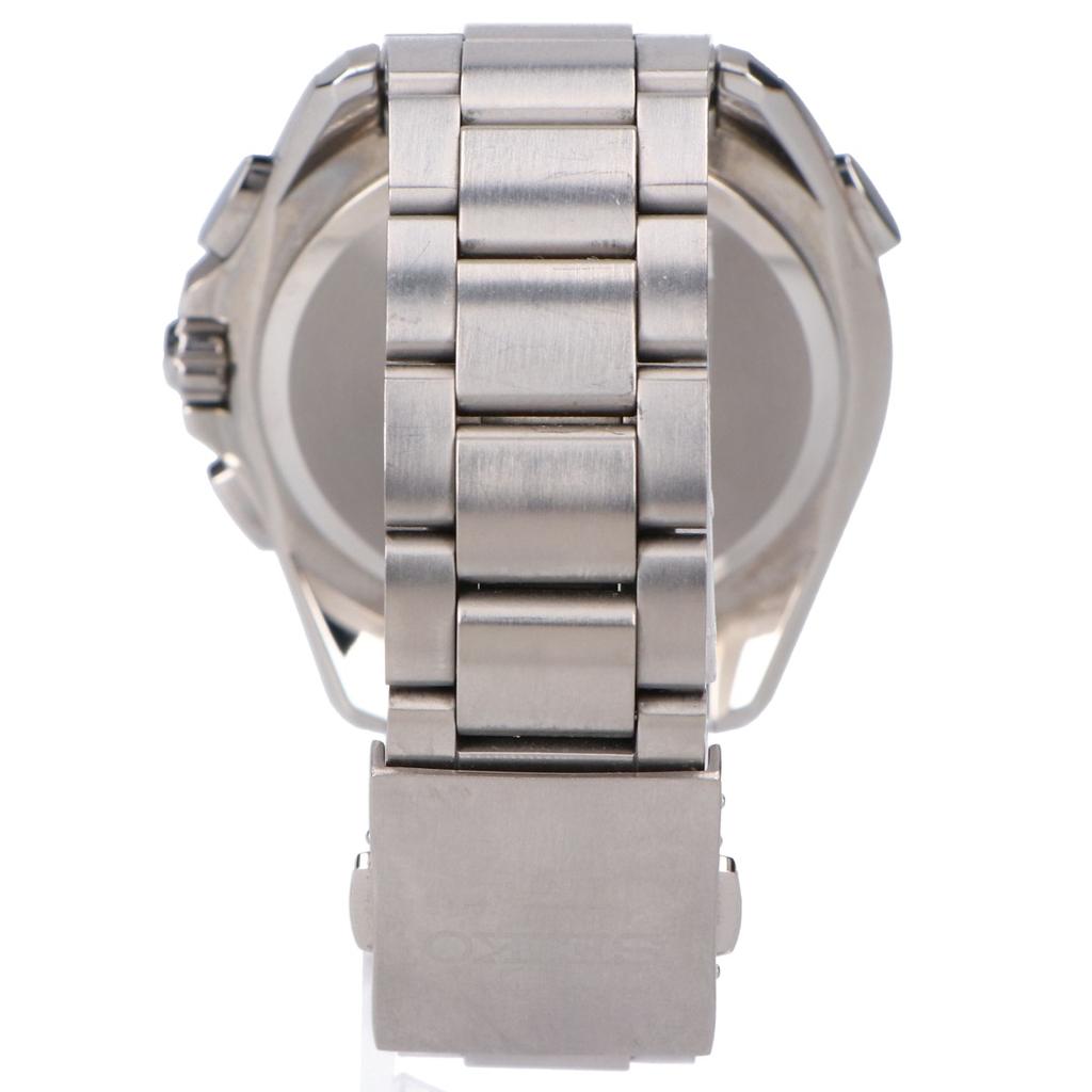 SEIKO SAGA161 8B82 BRIGHTZ Chronograph Solar Powered Radio Controlled Watches SilverUsed